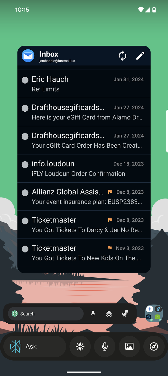 Email widget