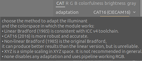 Helpful explanation in darktable tooltips