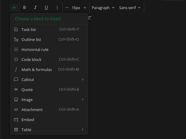 layouts and attachments