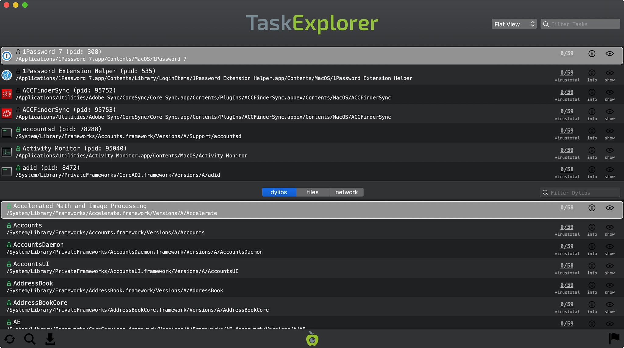 Task Explorer Interface