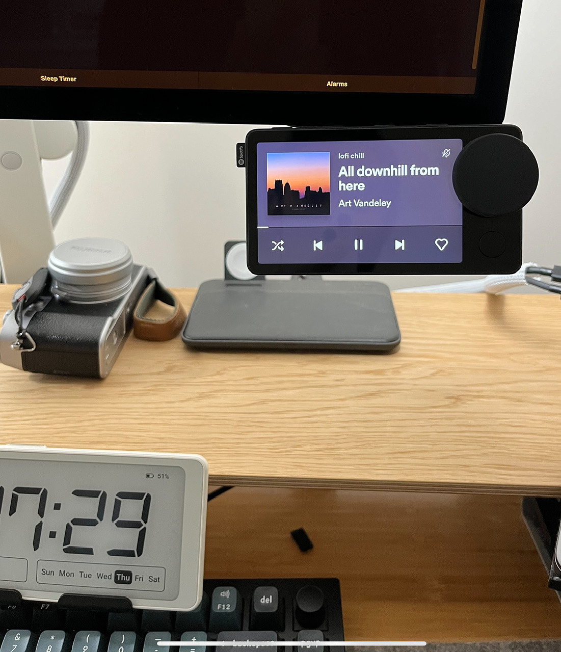 my Spotify Car Thing installed on my Apple Studio Display