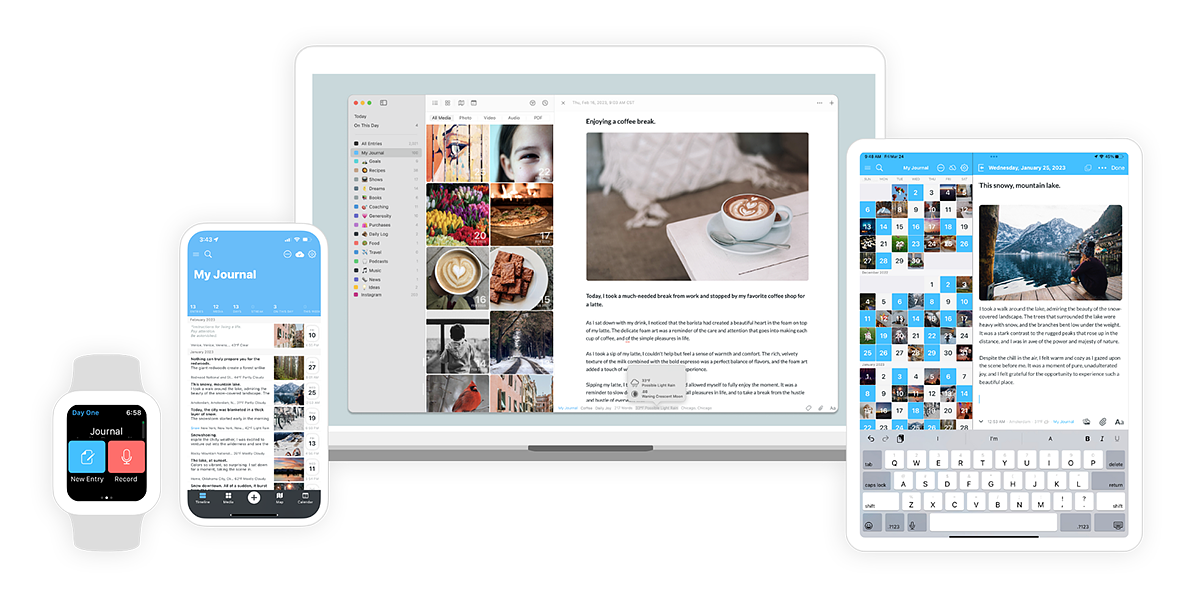 The Mac journalig app, Day One, on the Mac, iPhone and iPad