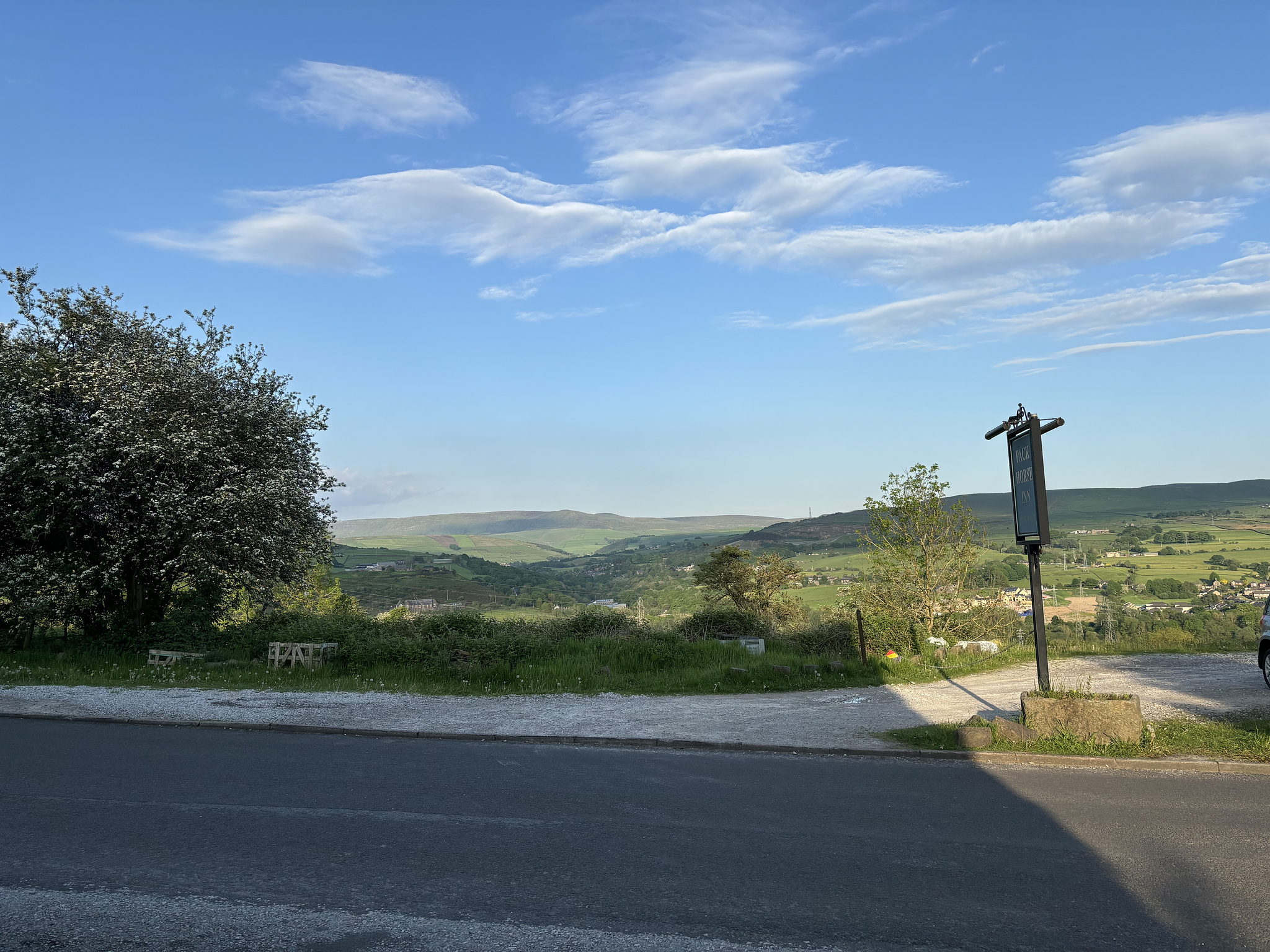 Admiring the views of Derbyshire.