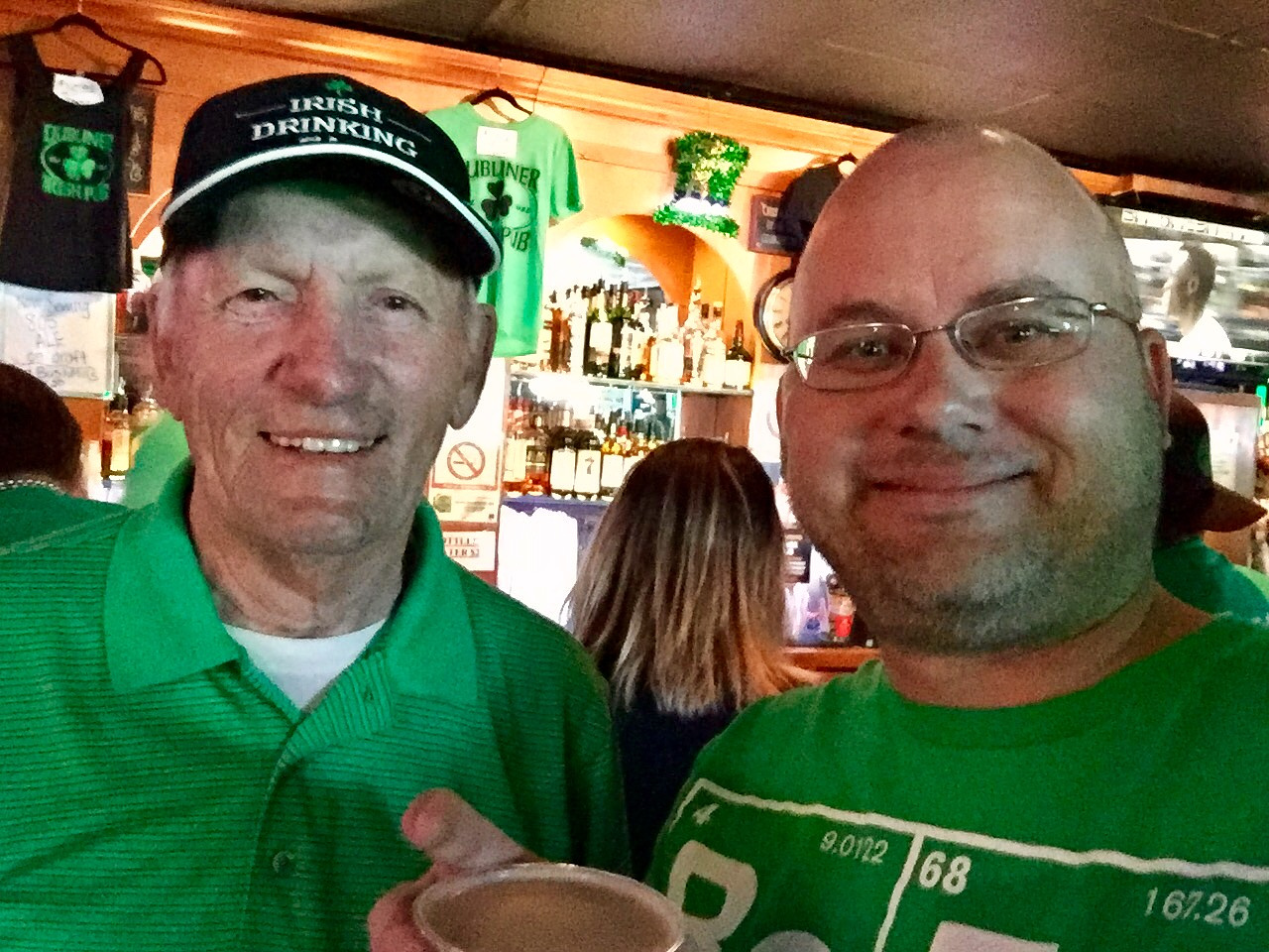 My dad and I at the Dubliner in 2017.