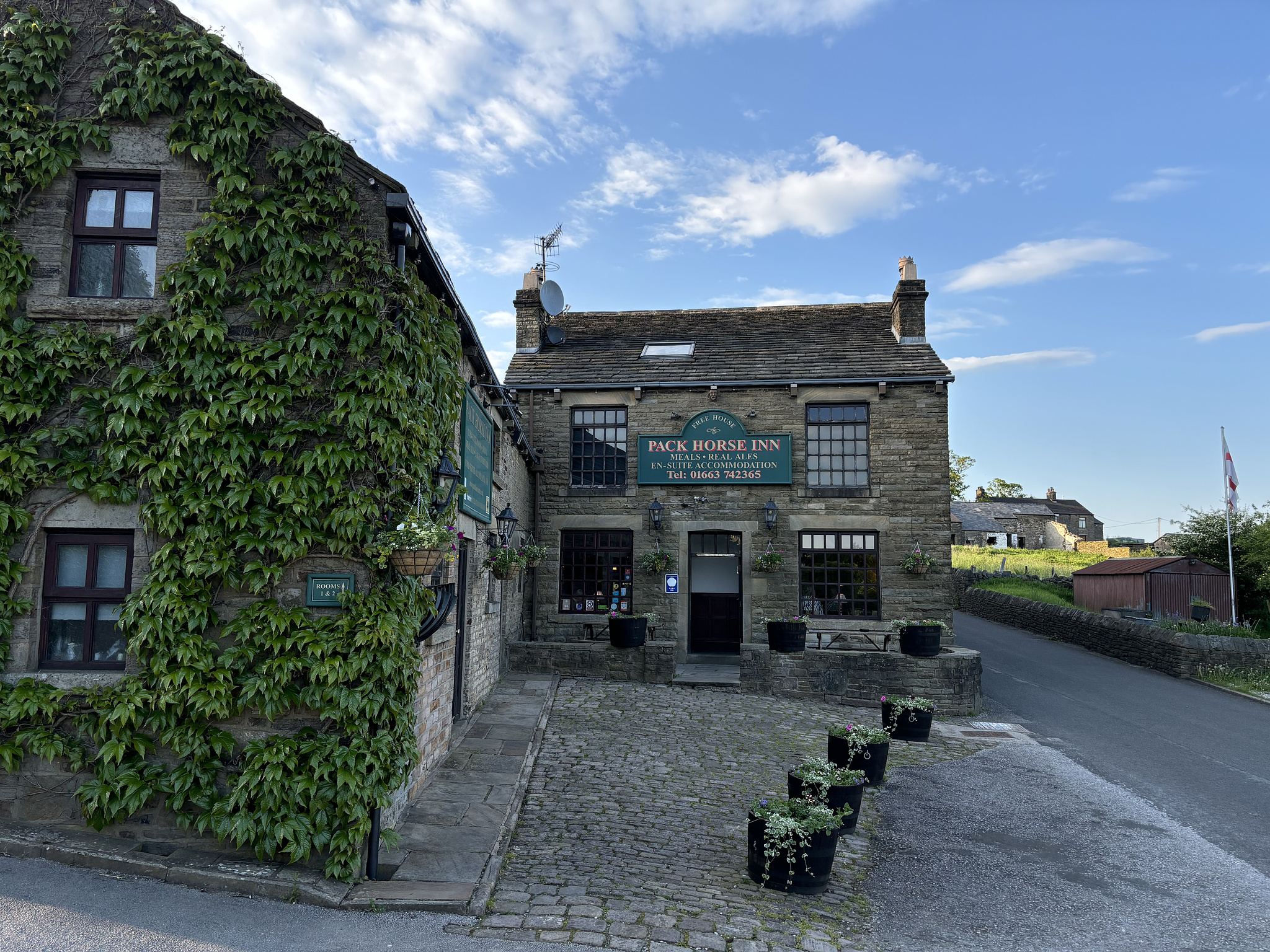 The Pack Horse Inn is hidden down a windy countryside lane.