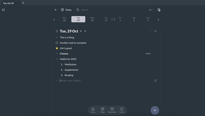 Twos is my digital bullet journal.
