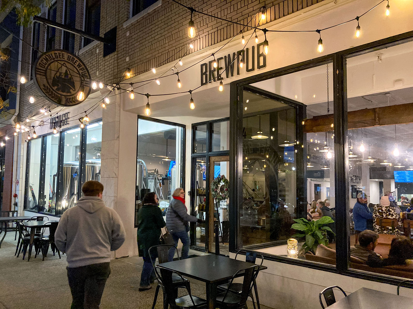 Entrance to the Ocmulgee Brewpub in Downtown Macon, GA.