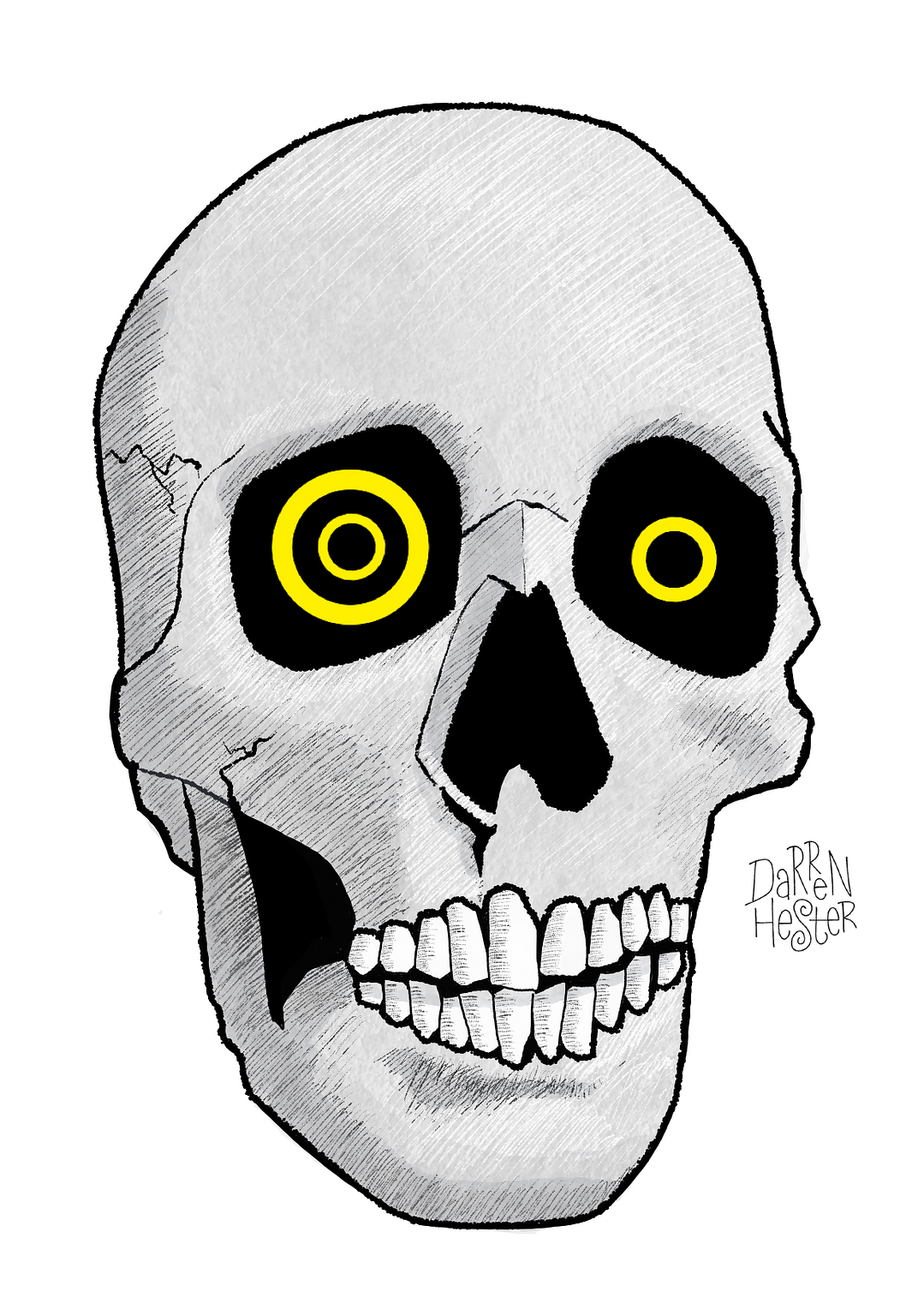 Skull with Glowing Eyes