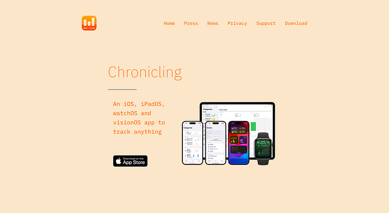 Chronicling Homepage Screenshot (2024-04-30)