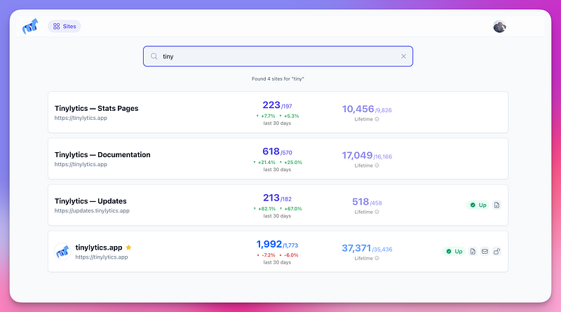 Search results