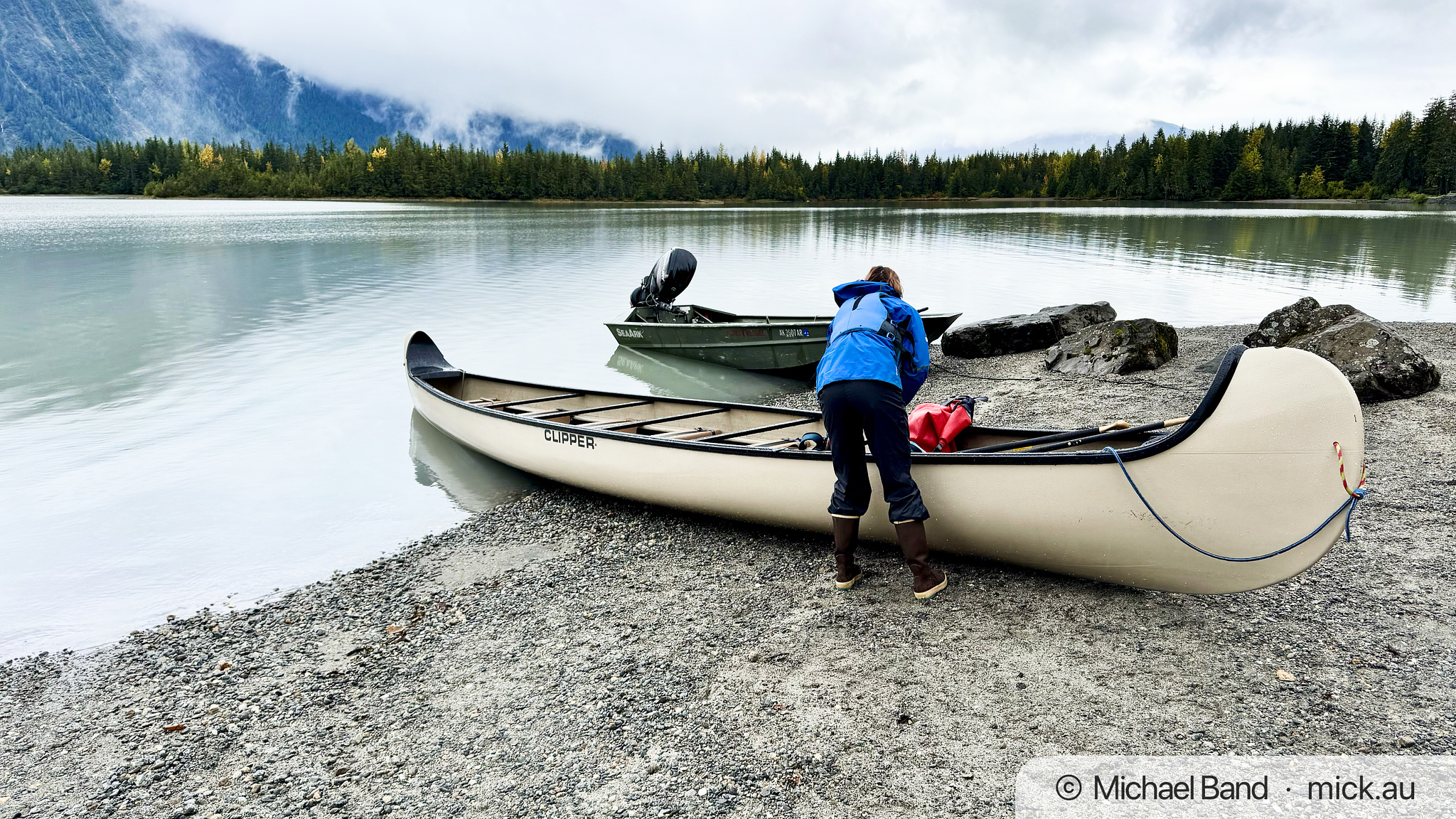 Canoe at Mendenhall Lake