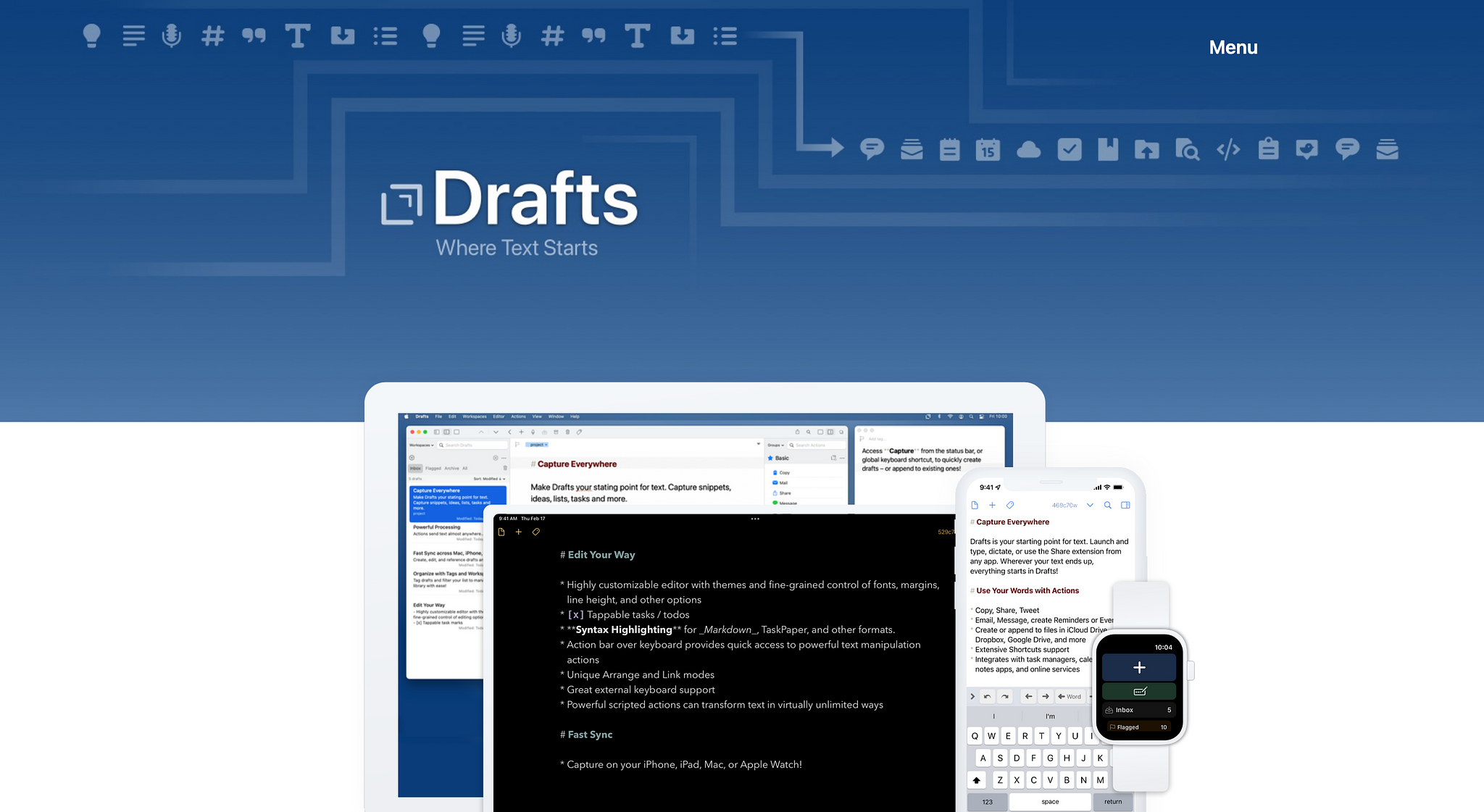 Screenshot Drafts Homepage (2024-04-19)