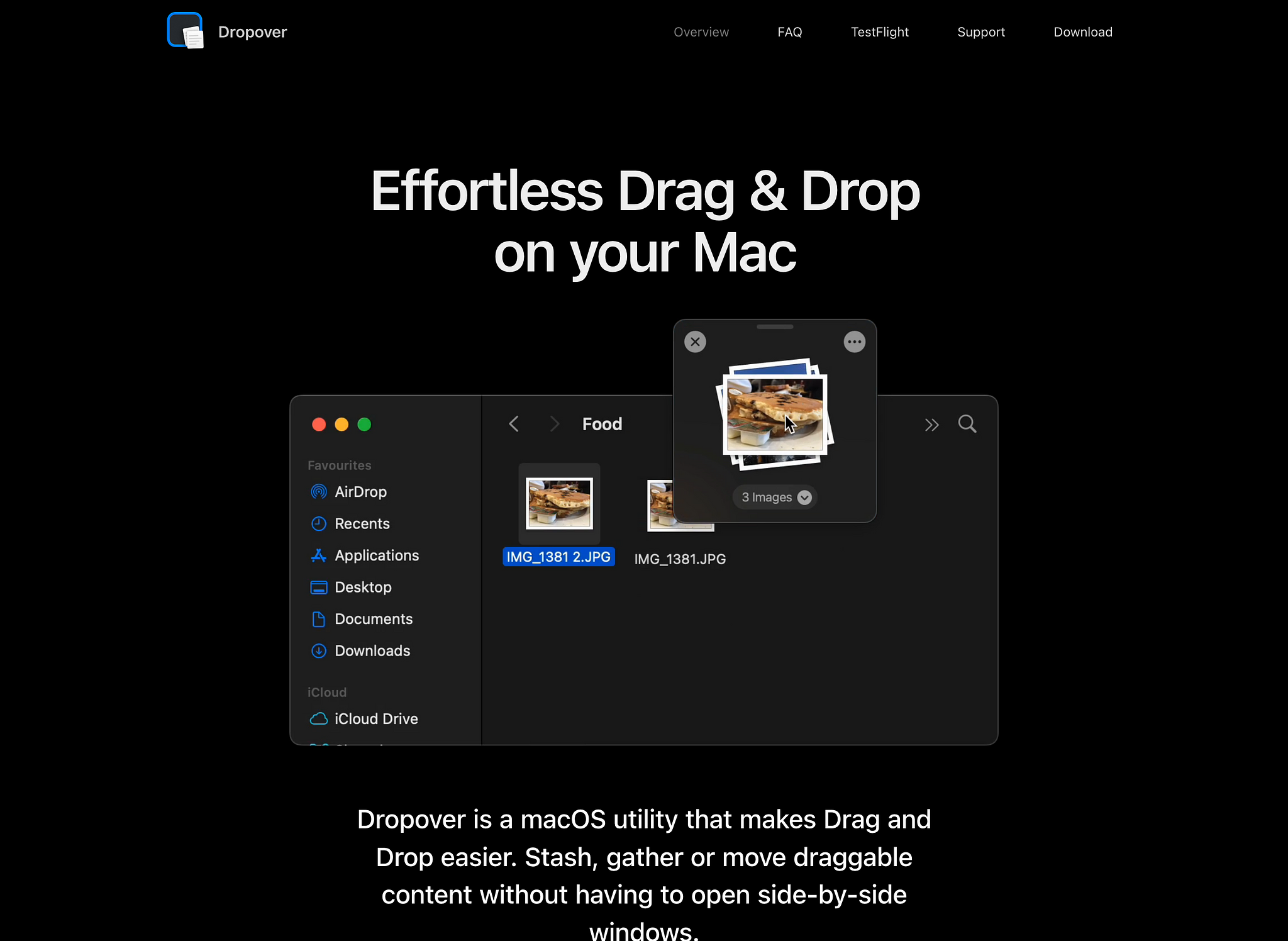 Screenshot dropoverapp.com (2024-03-28)