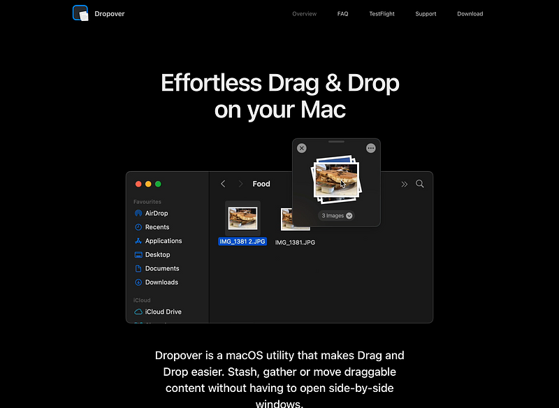 Screenshot dropoverapp.com (2024-03-28)