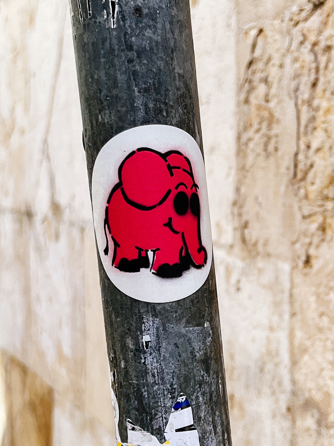 A pink elephant.