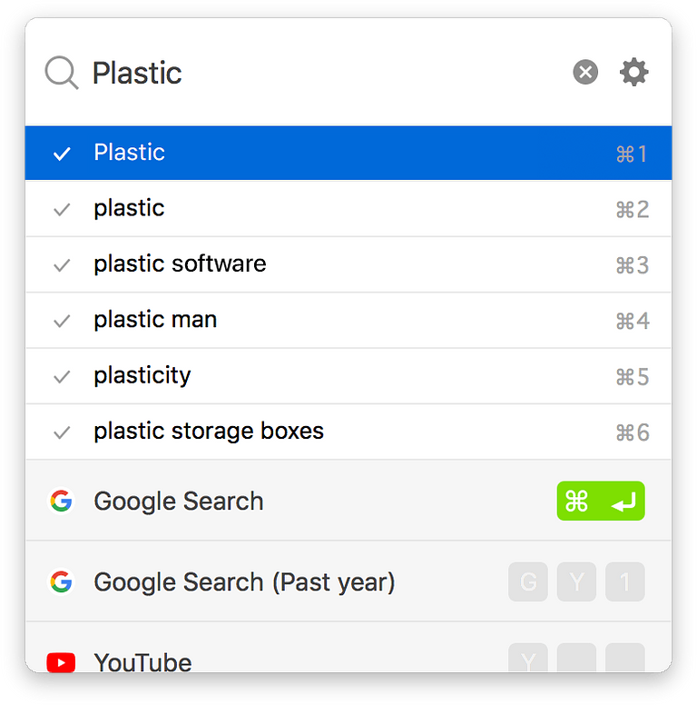 Haste Search Interface