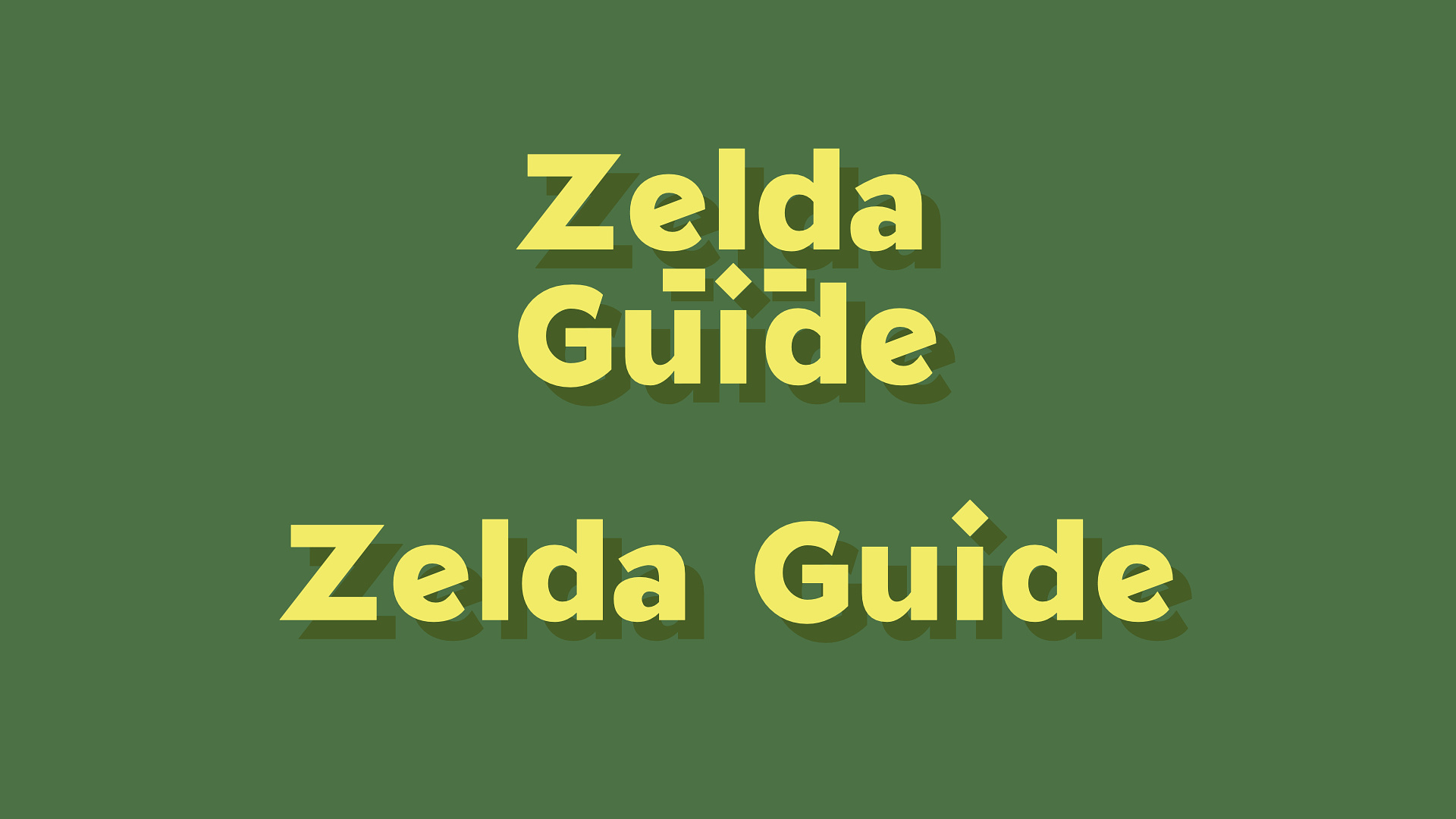Zelda Guide with Gnomon* font