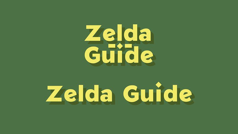 Zelda Guide with Gnomon* font