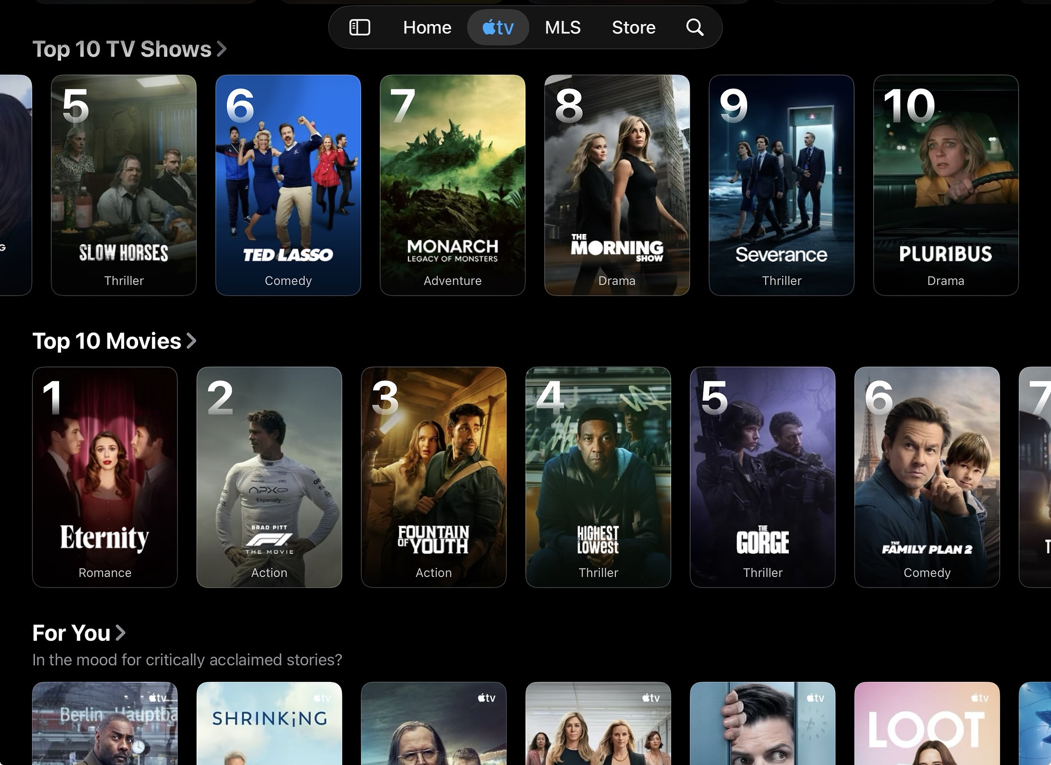 Apple TV choice is getting better each year.