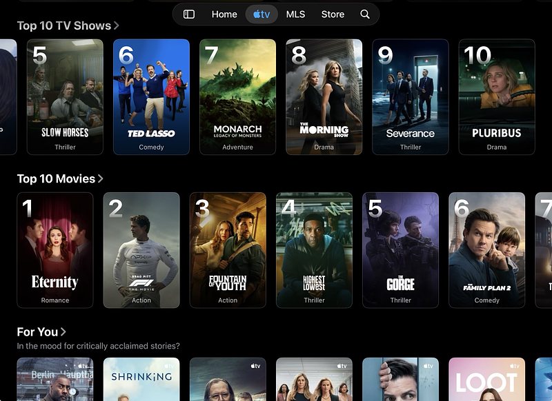 Apple TV choice is getting better each year.