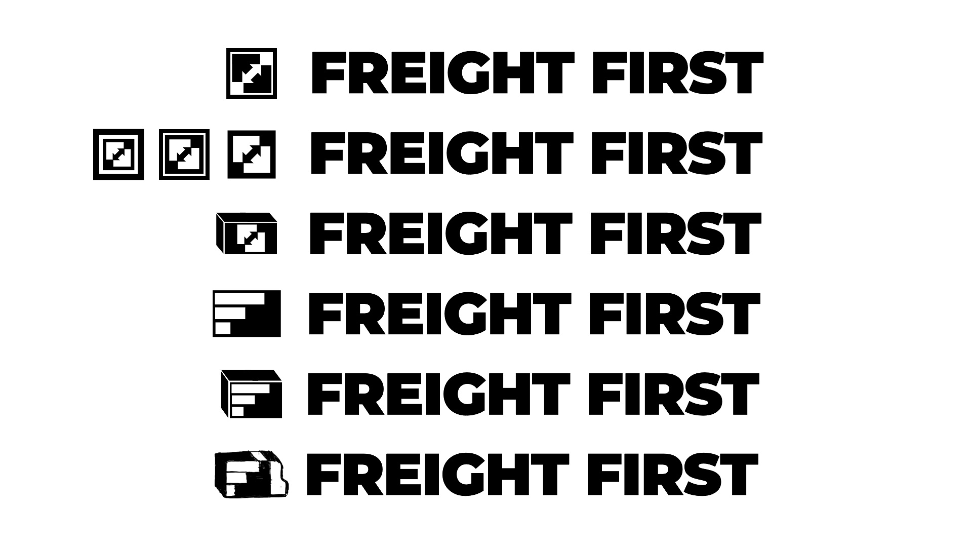 My Trial and Error for Freight First Logo Concepts