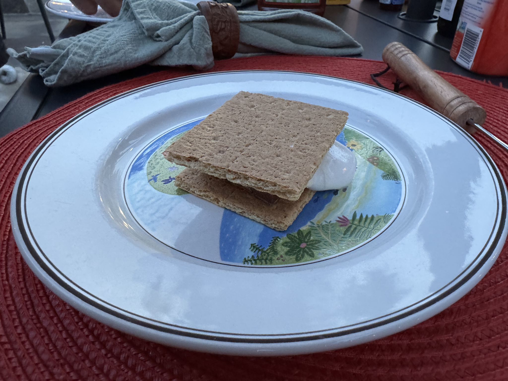 marshmallow oozing out under a graham cracker