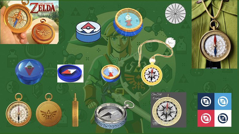 Compass designs used in Zelda's games