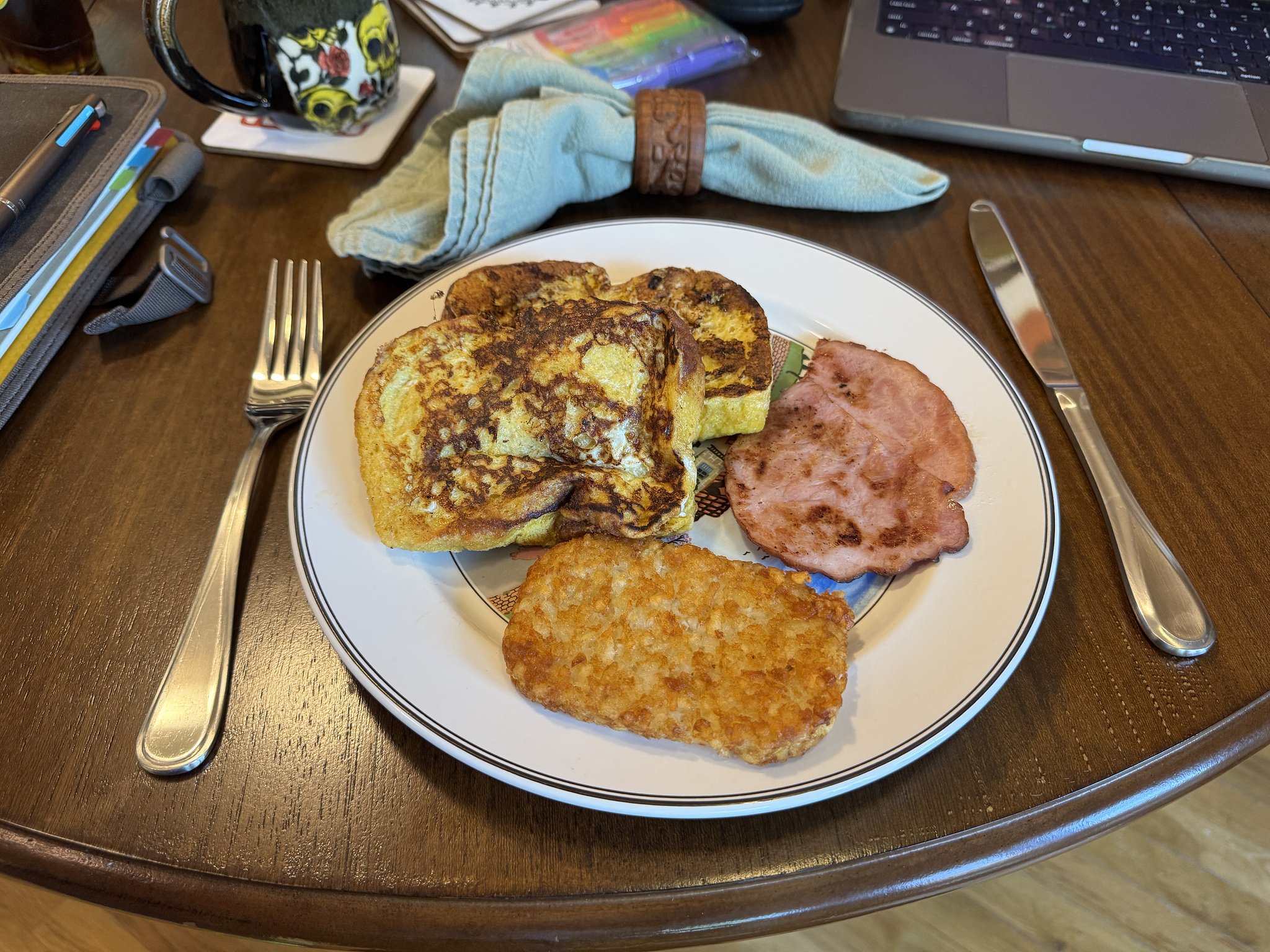 Made myself pumpkin brioche French toast