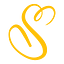 The letter S, in dark yellow, in a curvy handrawn style